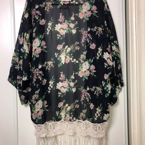 Floral Print Kimono